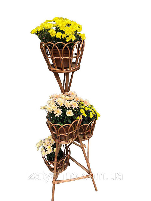 Плетена підставка для квітів 4 шт Київ - фото 1