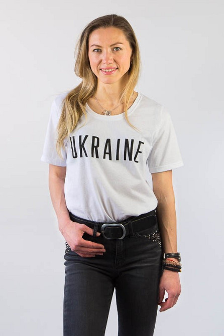 Футболка патриотическая женская 50-52 белый Киев - изображение 1