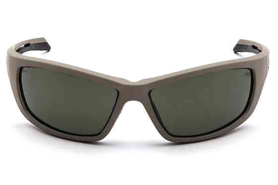 Окуляри захисні Venture Gear Tactical Howitzer Tan (forest gray) Anti-Fog, чорно-зелені в пісочній оправі Запоріжжя
