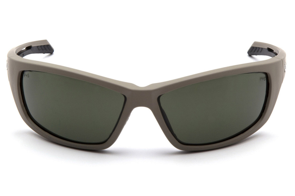 Окуляри захисні Venture Gear Tactical Howitzer Tan (forest gray) Anti-Fog, чорно-зелені в пісочній оправі Запоріжжя - фото 2