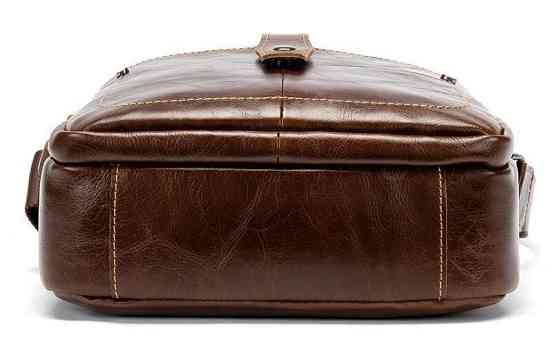Сумка мужская гладкая Vintage 14700 Коричневая Киев