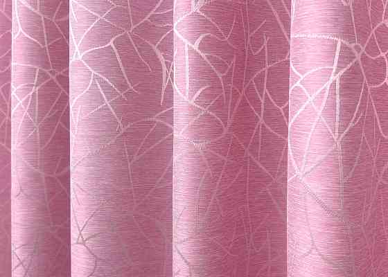 Комплект коротких штор VR-Textil Жакард Савана № 519ш Рожевий 130х170 см 2 шт (35-0419) Київ