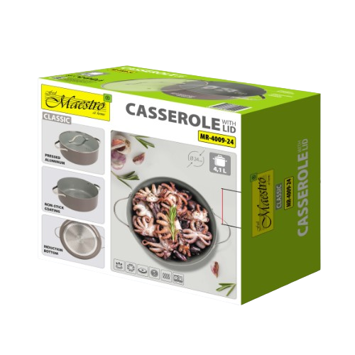 Каструля 4,1л з кришкою а/п Ceramic MR-4009-24 Maestro Житомир