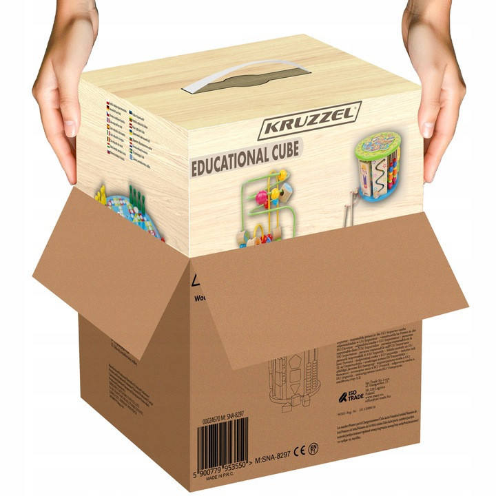 Деревянный детский развивающий куб многофункциональный 11в1 Kruzzel (24670) Нововолынск - изображение 10