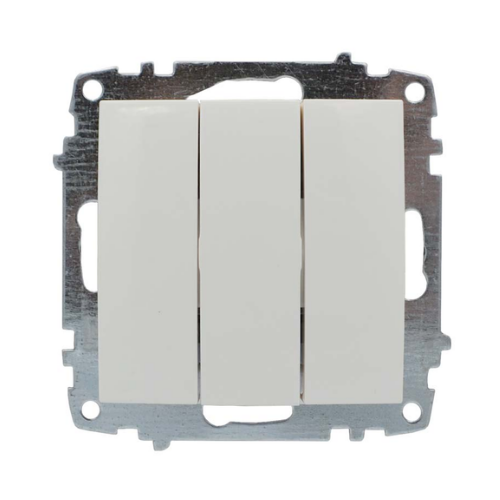 ZENA білий Вимикач внутрішній 3кл модуль + кришка Ел-Би Житомир