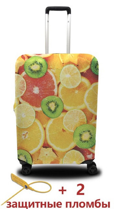 Чехол на чемодан размер L дайвинг с рисунком апельсин Киев - изображение 1