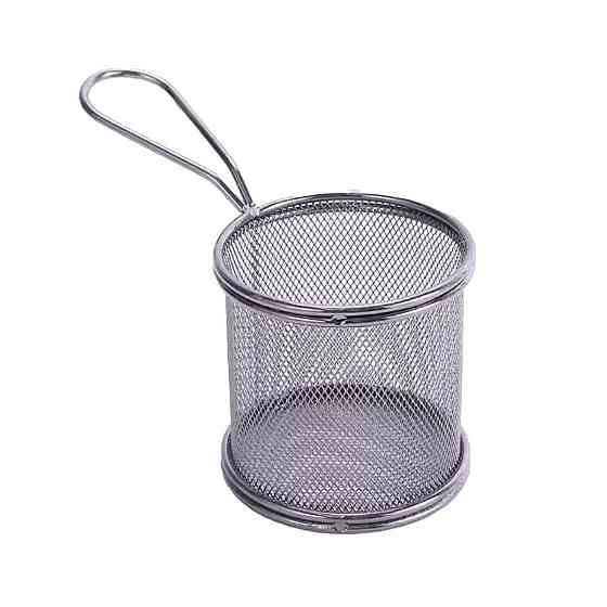 Zhongjing Корзина сервировочная для картофеля фри и снеков 9×9×9 см Черная HP-19-5-B Коломия