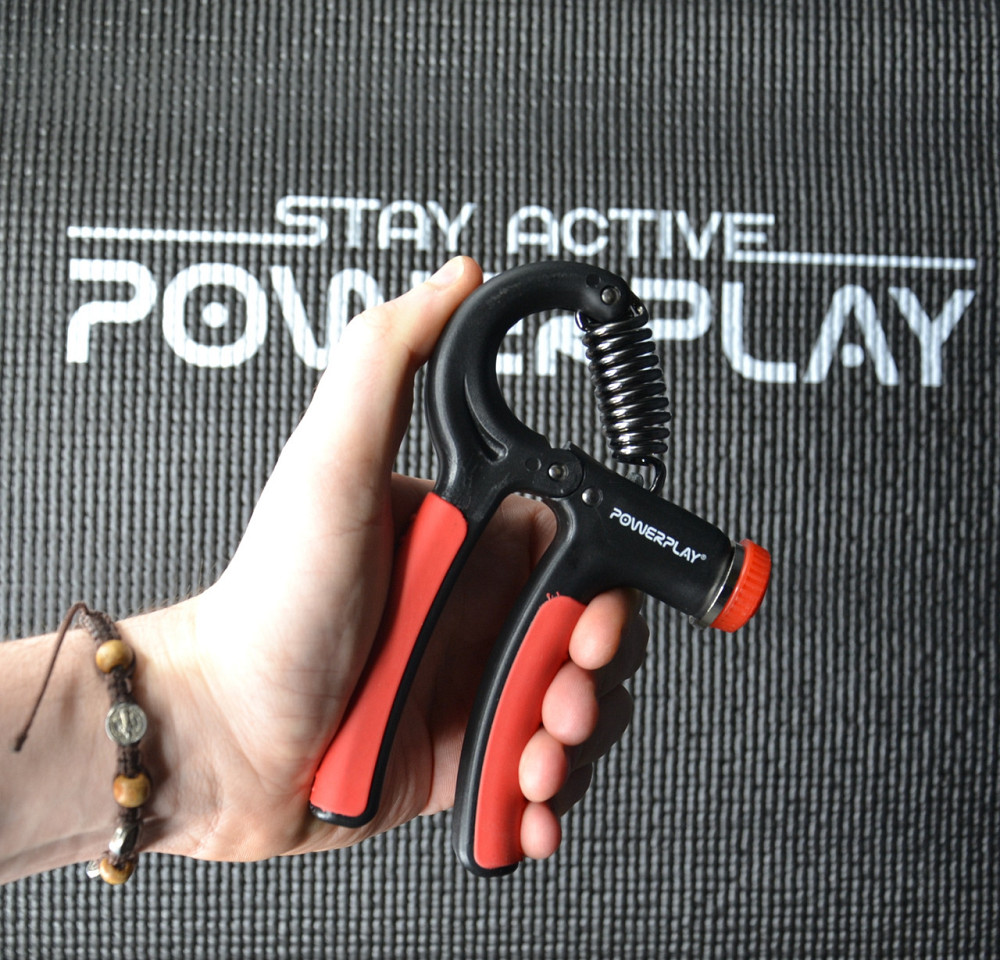 Еспандер кистьовий PowerPlay PP-4323 з регульованим навантаженням 10-40 кг. Strength Grip Чорно-червоний Каменское - изображение 7