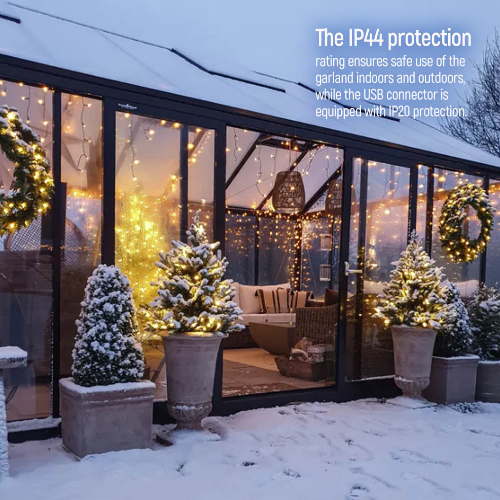 Світлодіодна гірлянда мішура 150 Led 5м 8 режимів теплий колір USB CW-G-150L5U ColorWay Житомир - изображение 5