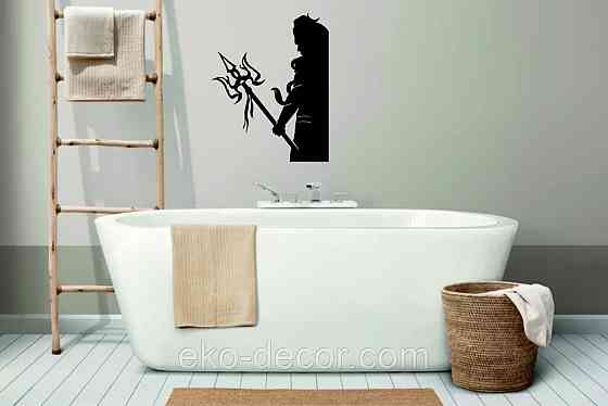 Декоративное настенное Панно «Посейдон» Декор на стену 70*54 см, Черный Киев