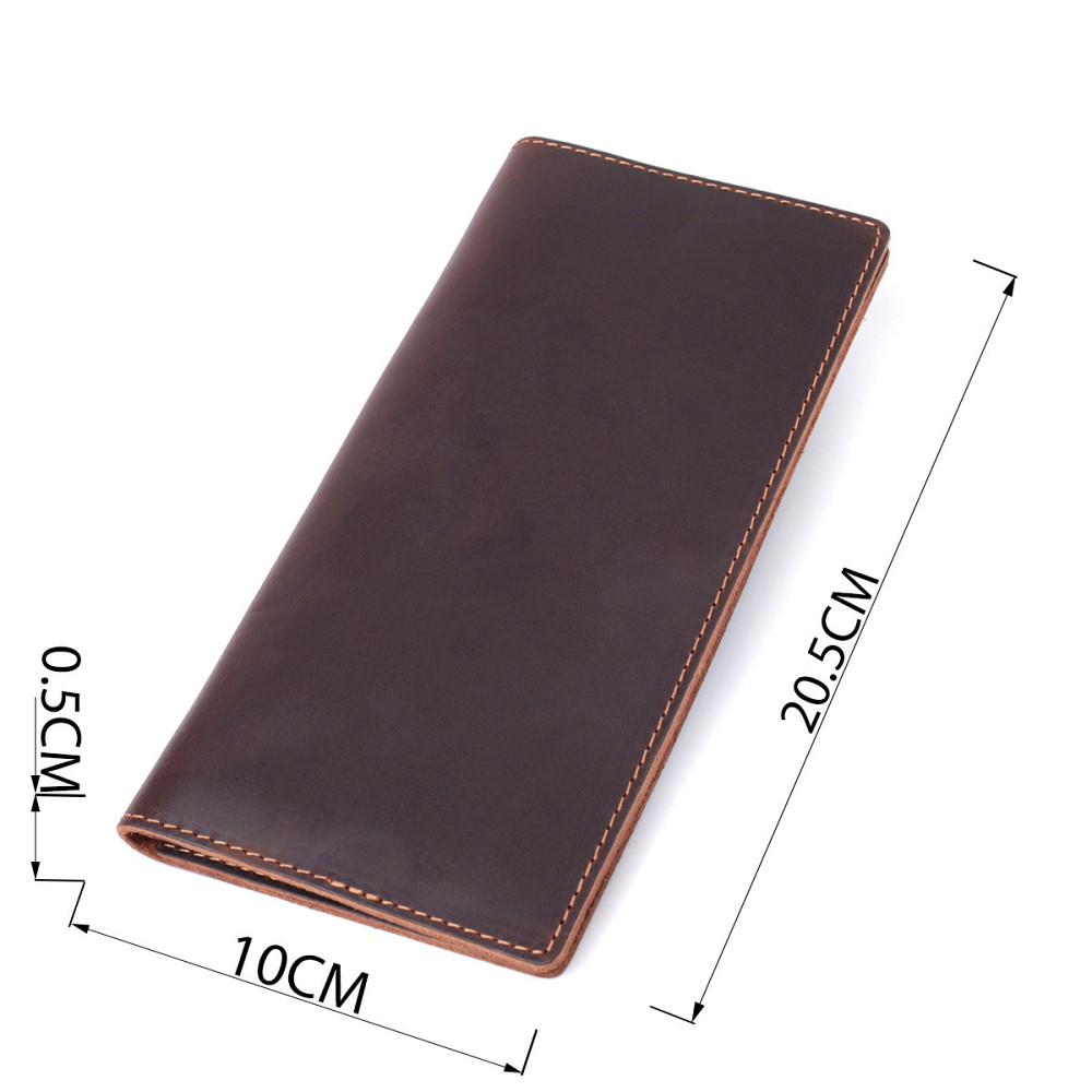 Вертикальний гаманець унісекс із натуральної шкіри Vintage sale_15083 Коричневий Київ - фото 3