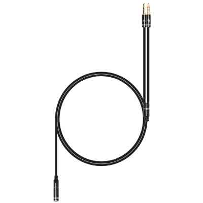 Кабель мультимедійний 3.5mm F to 2x3.5mm M 0.4m (4pin) black XoKo (AC-009) Вінниця