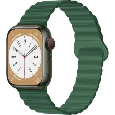 Ремінець до смарт-годинника Drobak Silicone Magnetic Link для Apple Watch All Series Ultra 2 49/45/44/42mm Army Green (898926) Вінниця - фото 1