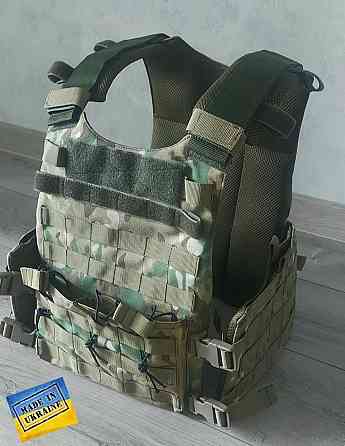 Тактическая плитоноска Кордура 1000D + 3 подсумка (без плит) Мультикам Киев