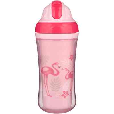 Поильник-непроливайка Canpol babies Фламинго двойная стенка с силиконовой трубочкой 260 мл (74/050) Винница