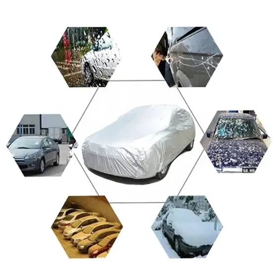 Защитный чехол-тент для авто от снега, дождя, солнца XXL - 580x175x120 см, однослойная защитная накидка на машину, автомобильный тент Коломыя