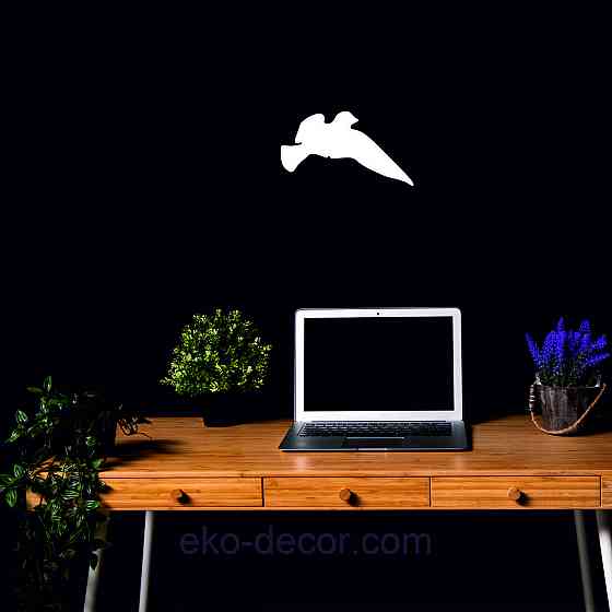 Декоративне настінне Панно «Пташка» Декор на стіну(ціна за 1шт) 20*11 см, Білий Київ