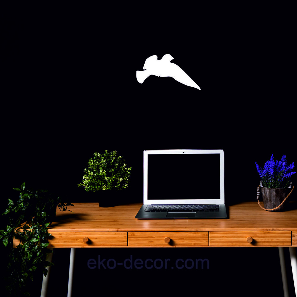 Декоративне настінне Панно «Пташка» Декор на стіну(ціна за 1шт) 20*11 см, Білий Київ - фото 3