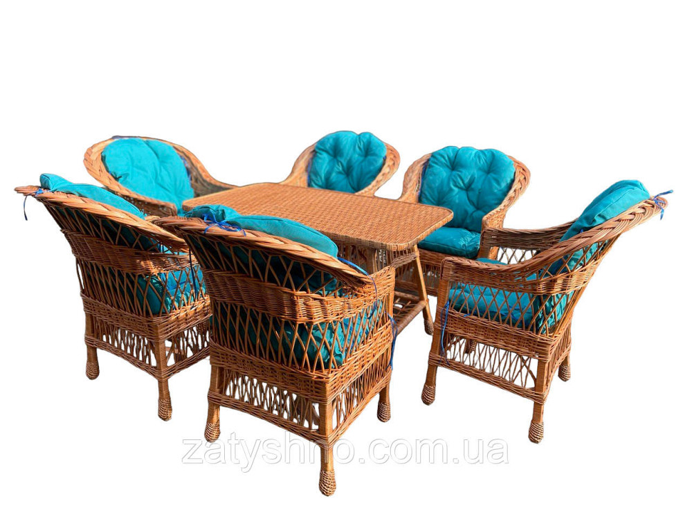 Меблі плетені 6 крісел і стіл Київ - фото 4