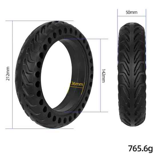 Беcкамерная шина для электросамоката Xiaomi M365, Pro,1S, Pro 8 1/2x2 (8,5x2-34 black) антипрокольна Бровары