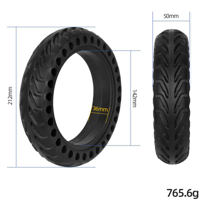 Безкамерна шина для електросамокату Xiaomi M365, Pro,1S, Pro 8 1/2x2 (8,5x2-34 black) антипрокольна Бровари - фото 4