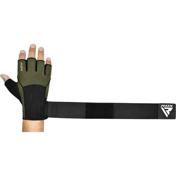 Рукавички для фітнесу RDX W3 ARMY GREEN WITH EVA PADDING-M Київ
