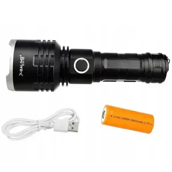 Фонарь X-Balog BL-531-P90 1х26650 8800mah USB/microUSB/ 3хААА R3 функция Power Bank Коломия - фото 3