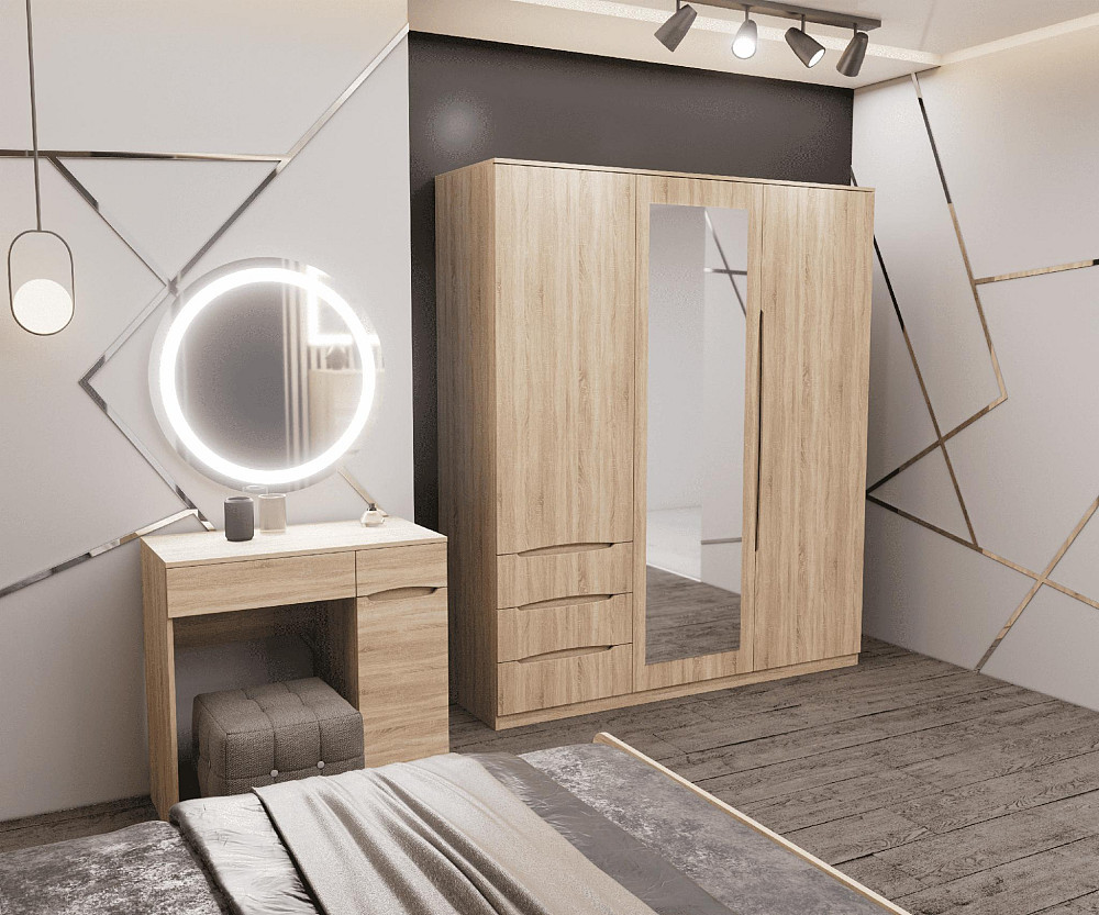 Шкаф Дельта 2, Дуб Сонома, 1800х550х2100 Львов - изображение 3