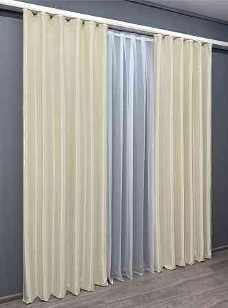 Комплект готових штор VR-Textil Софт № 1733ш Молочний 150х270 см 2шт (33-0707) Київ