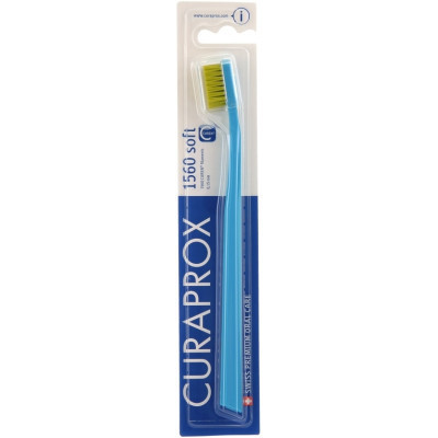 Зубна щітка Curaprox CS 1560 Soft М&apos;яка D 0.15 мм Блакитна із салатовою щетиною (CS 1560-02) Вінниця - фото 1