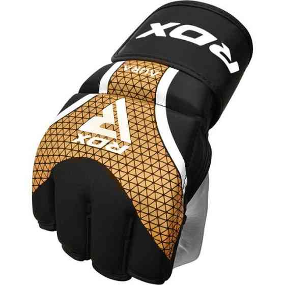 Рукавиці ММА RDX AURA PLUS T-17 Black Golden XL (капа в комплекті) Кам'янське