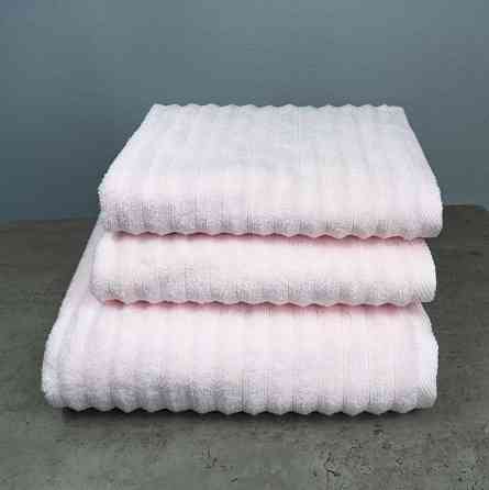 Набір махрових рушників Зеро Твіст 3шт GM Textile 50x90см, 50x90см, 70x140см 550г/м2 (Світло-рожевий Суми