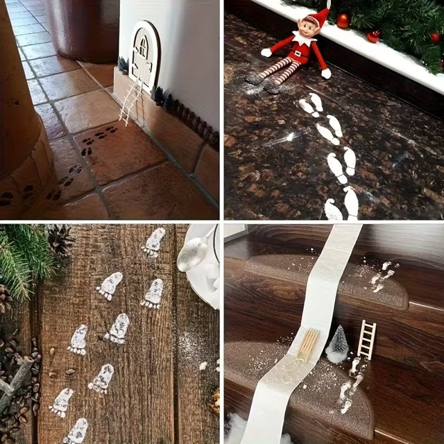 Набор трафаретов «Рождественский гном» со следами – 6 шт Киев - изображение 6