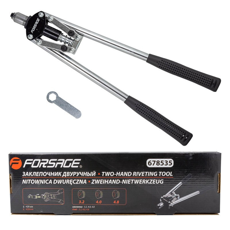 Заклепочник дворучний (L-420мм, заклепки: 3.2, 4.0, 4.8мм) Одеса - фото 4