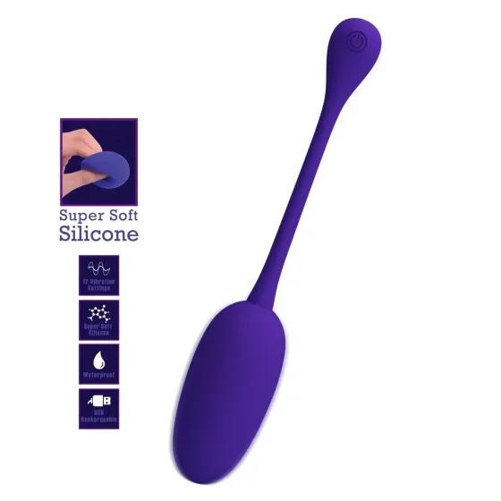 Перезаряжаемое виброяйцо Pretty Love - Knucker Purple, BI-014786-3 Sex Aura Киев
