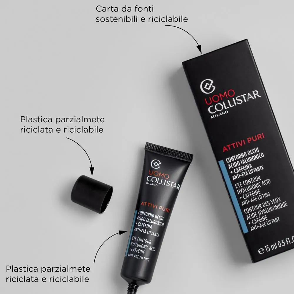 Крем для догляду за шкірою навколо очей Collistar Attivi Puri Uomo Eye Contour Cream 15ml Слов'янськ - фото 3