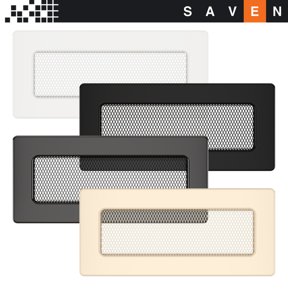 Вентиляційна решітка для каміна SAVEN 11х24 графітова Львів - фото 7