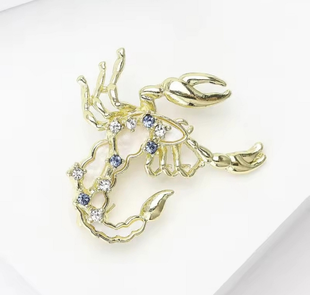 Брошка знак зодіаку "Скорпіон" Золотистий Сміла - фото 4