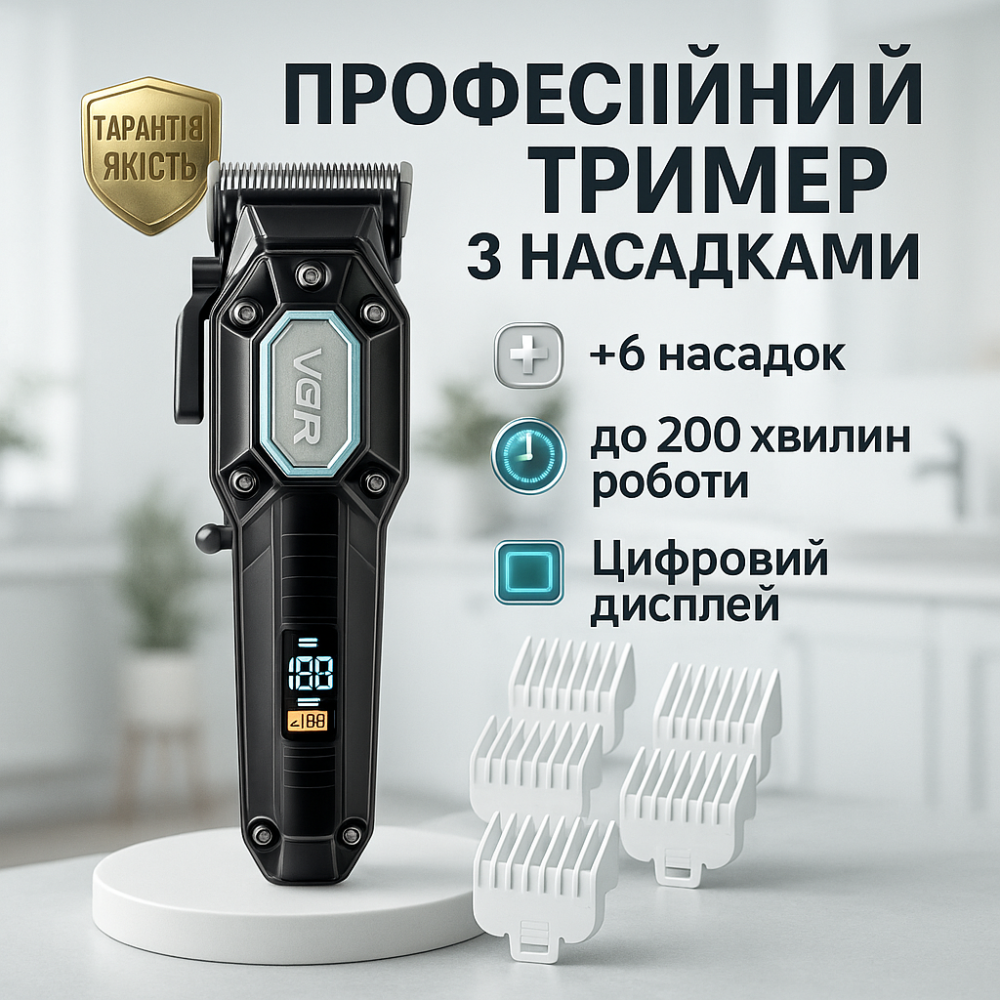 Электрическая машинка для стрижки бытовая, Семейная машинка для стрижки волос Триммер висков UZ-68 Львов - изображение 18