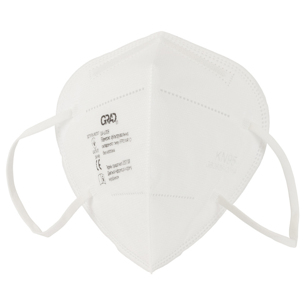 Grad Полумаска фильтровальная складного типа FFP2 NR D без клапана GRAD (9420985) Коломия - фото 2