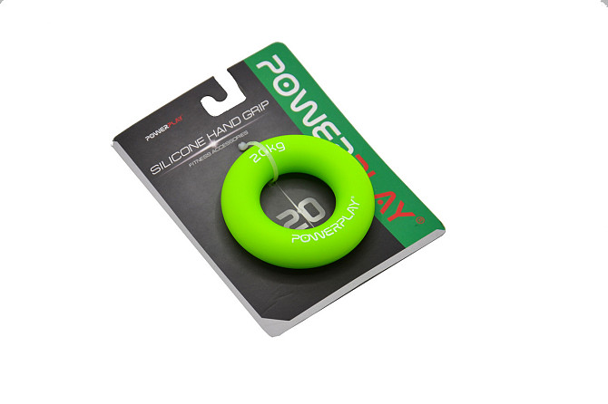 Еспандер кистьовий силіконовий PowerPlay PP-4324 Hand Grip Ring Medium 20 кг. Зелений Каменское - изображение 10