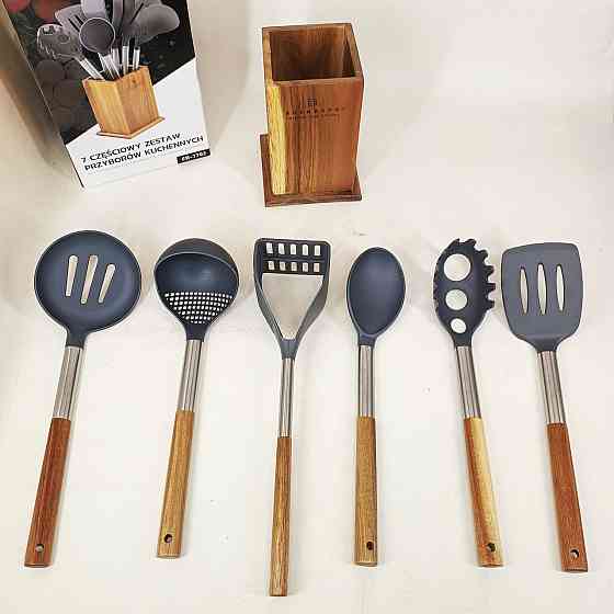 Набор кухонных предметов из силикона, Поварские принадлежности, Набор кухонной утвари силикон HP-61 Львов