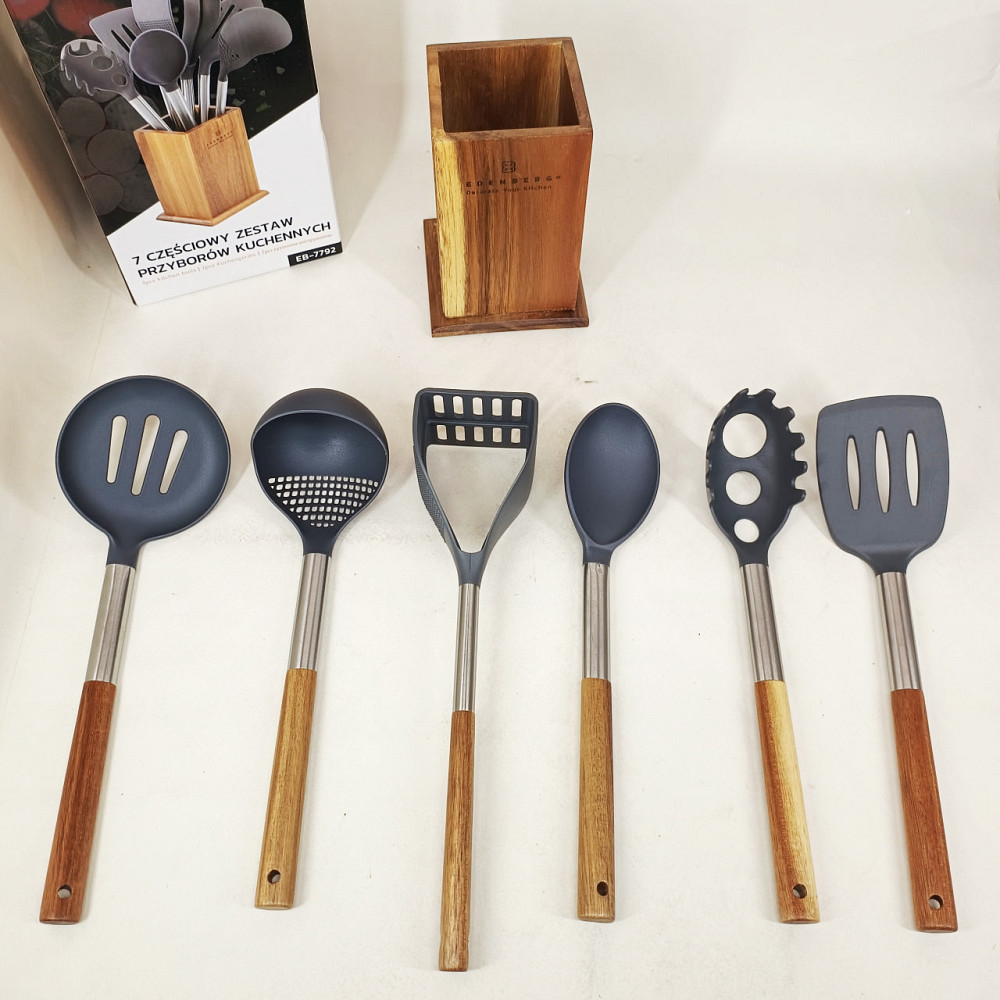 Набор кухонных предметов из силикона, Поварские принадлежности, Набор кухонной утвари силикон HP-61 Львов - изображение 3