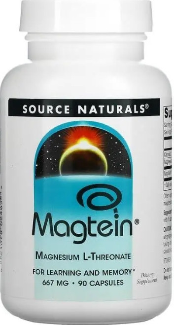 Магний L-треонат Source Naturals Magtein 667 мг 90 капс Киев - изображение 1