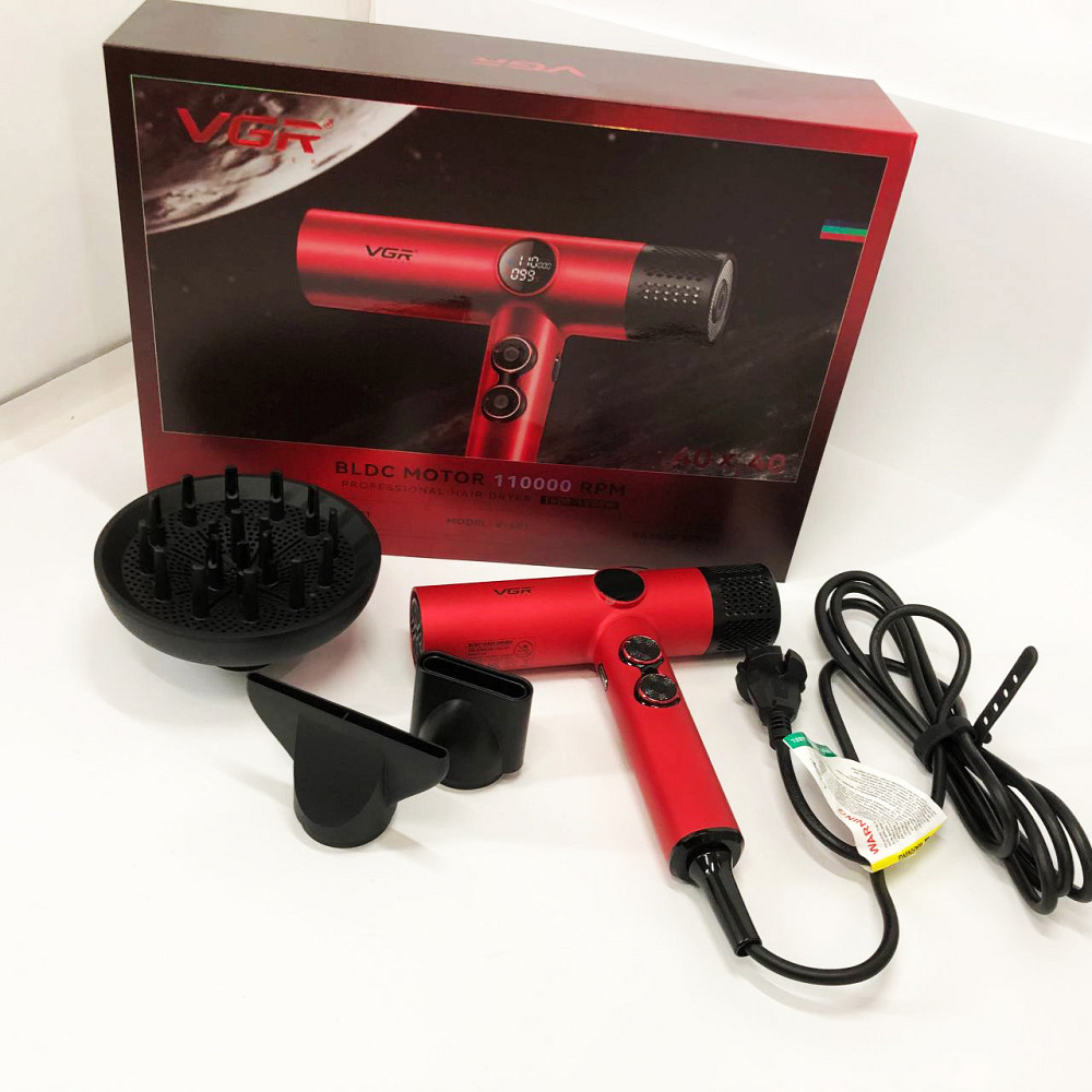 Фен для дому та подорожей, Фен з режимом регулювання температури для волосся з холодним обдуванням OG-63 Львів - фото 2