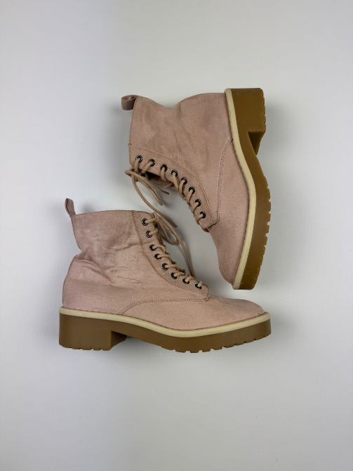 Пудровые замшевые женские сапоги Житомир - изображение 9