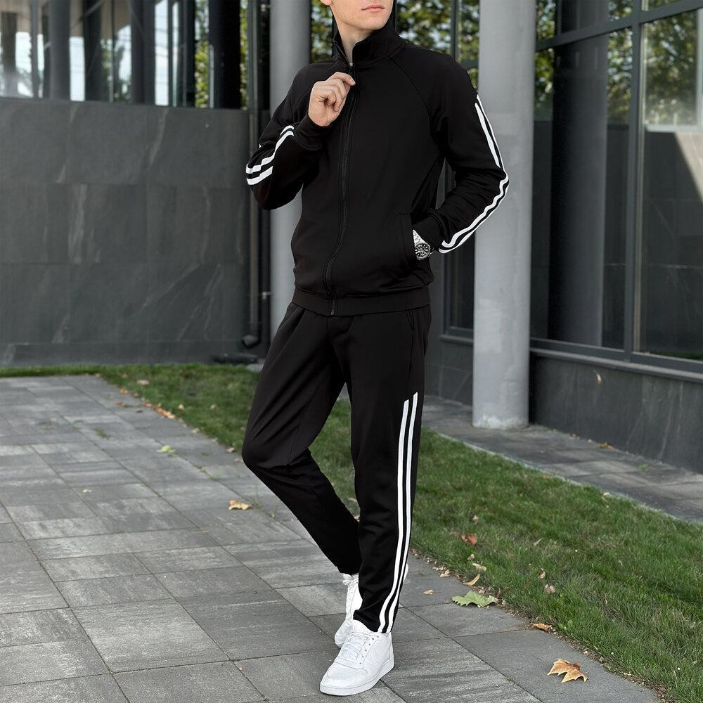 Спортивний костюм без капюшона з начісом, регланом і кишенями для повсякденного використання Львів - фото 4