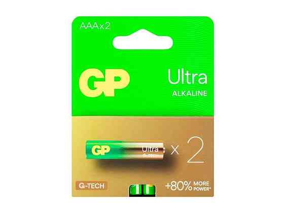 Батарейка лужна LR03/AAA Ultra Alkaline 1.5V 24AU21-SB2 2шт (блістер) ТМ GP Київ