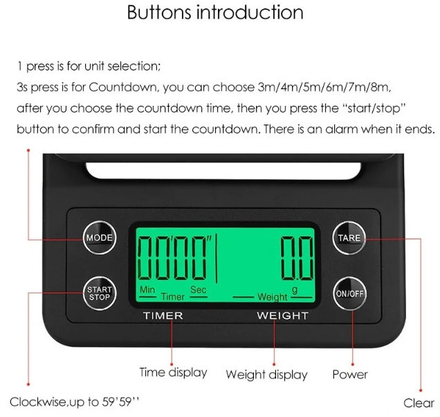 Кухонні електронні ваги з таймером K07 Київ - фото 5