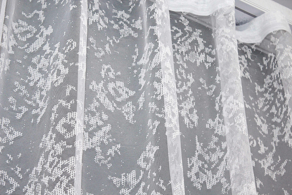 Тюль жакард, мармур колір білий 1370т Київ - фото 7